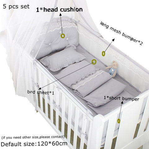 5Pcs Summer Breathable Baby Bed