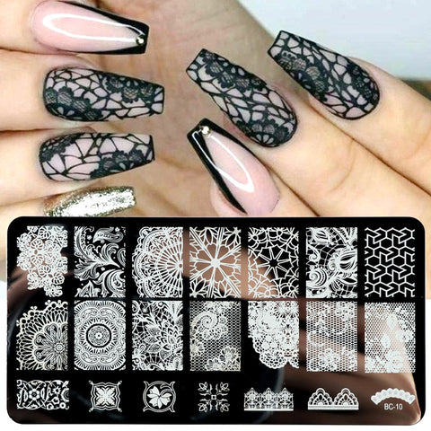 New Nail Charm Mold Stencil Tools