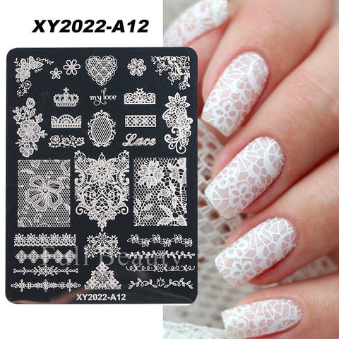 New Nail Charm Mold Stencil Tools