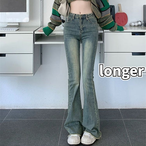 High Waist Aesthetic Y2k Denim Trousers