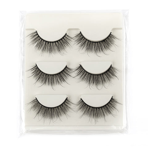 3/5 Pairs Faux Mink Lashes Reusable False Eyelashes
