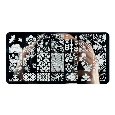 New Nail Stamping Lace Petals