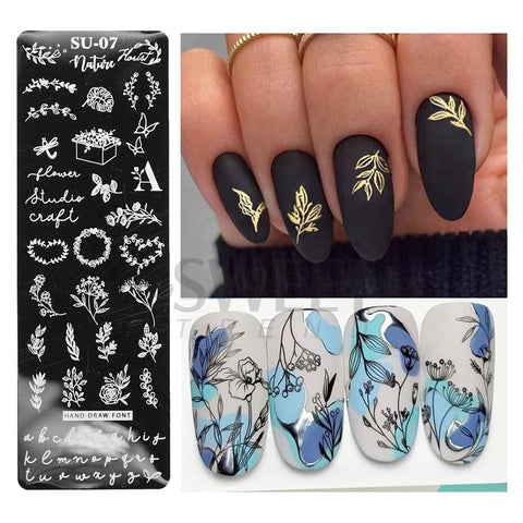 New Plam Tree Nail Stamping Plates