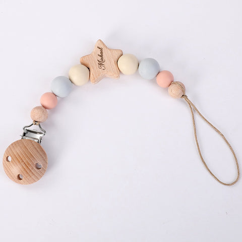 Baby Pacifier Custom Name Dummy Clip