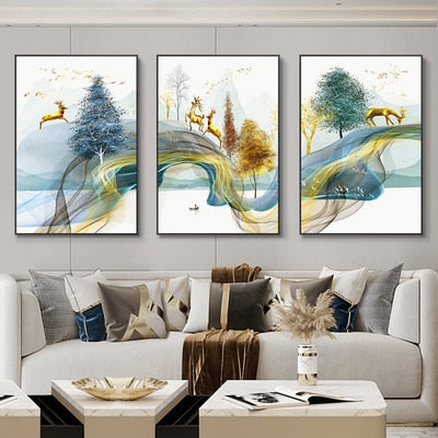 Abstract Landscape Wall Art Canvas Paintings