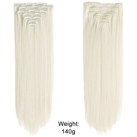 New Long Straight Clip In Hairpiece Hair Extensions