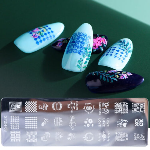 New Nail Stamping Lace Petals