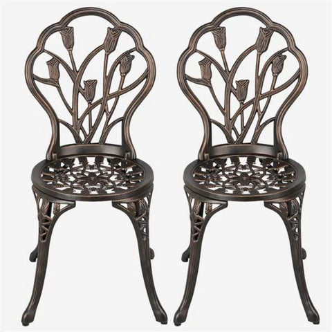 3-Piece Bistro Set with Table & Chairs for Outdoors
