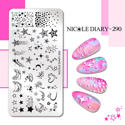 New Stainless Steel Loving Heart Nail Stamp Stencil