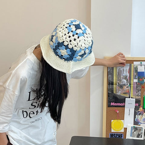 2023 Flower Crochet Bucket Hat