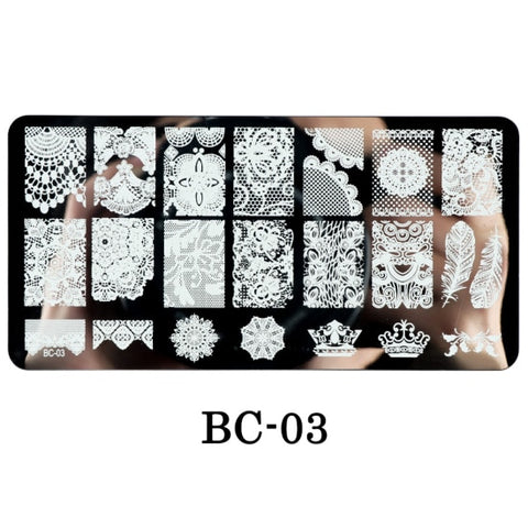 New Lace Flowers Nail Stamping Plates
