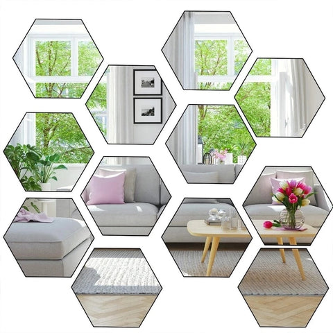 12pcs 3D Mirror Wall Sticker