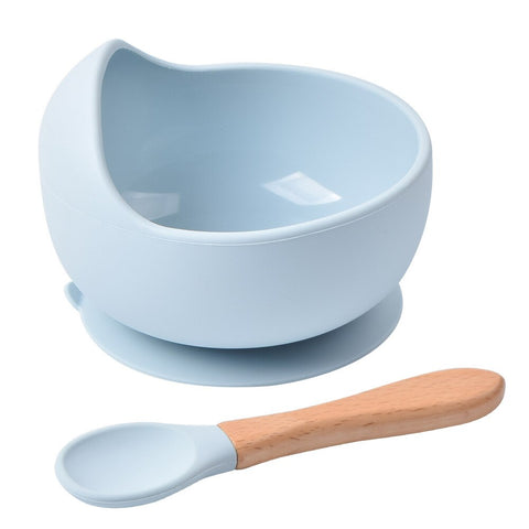 Baby Silicone Feeding Bowl With Spoon