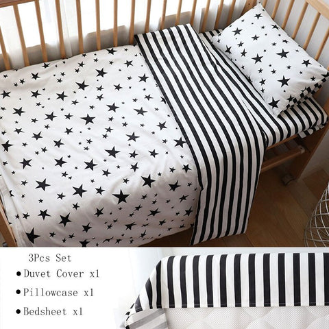 3 Pcs Baby Crib Bedding Set