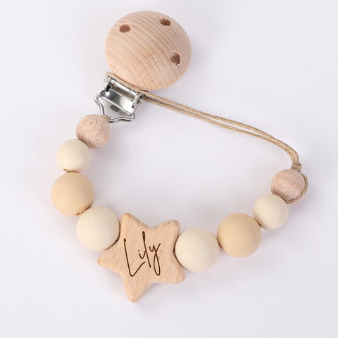 Baby Pacifier Custom Name Dummy Clip