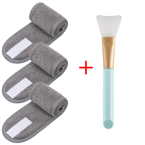 Adjustable Facial Headband with 1 Mask Brush