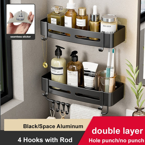 Aluminum Shower Corner Caddy Storage Shelf
