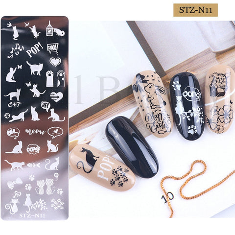 New Nail Charm Mold Stencil Tools