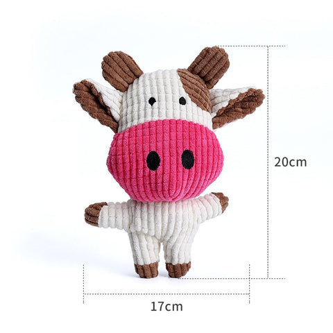 Dog Animal Shape Corduroy Chew Toy