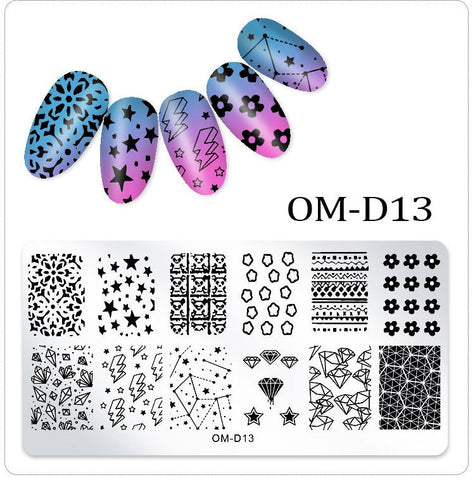 New Lace Flowers Nail Stamping Plates