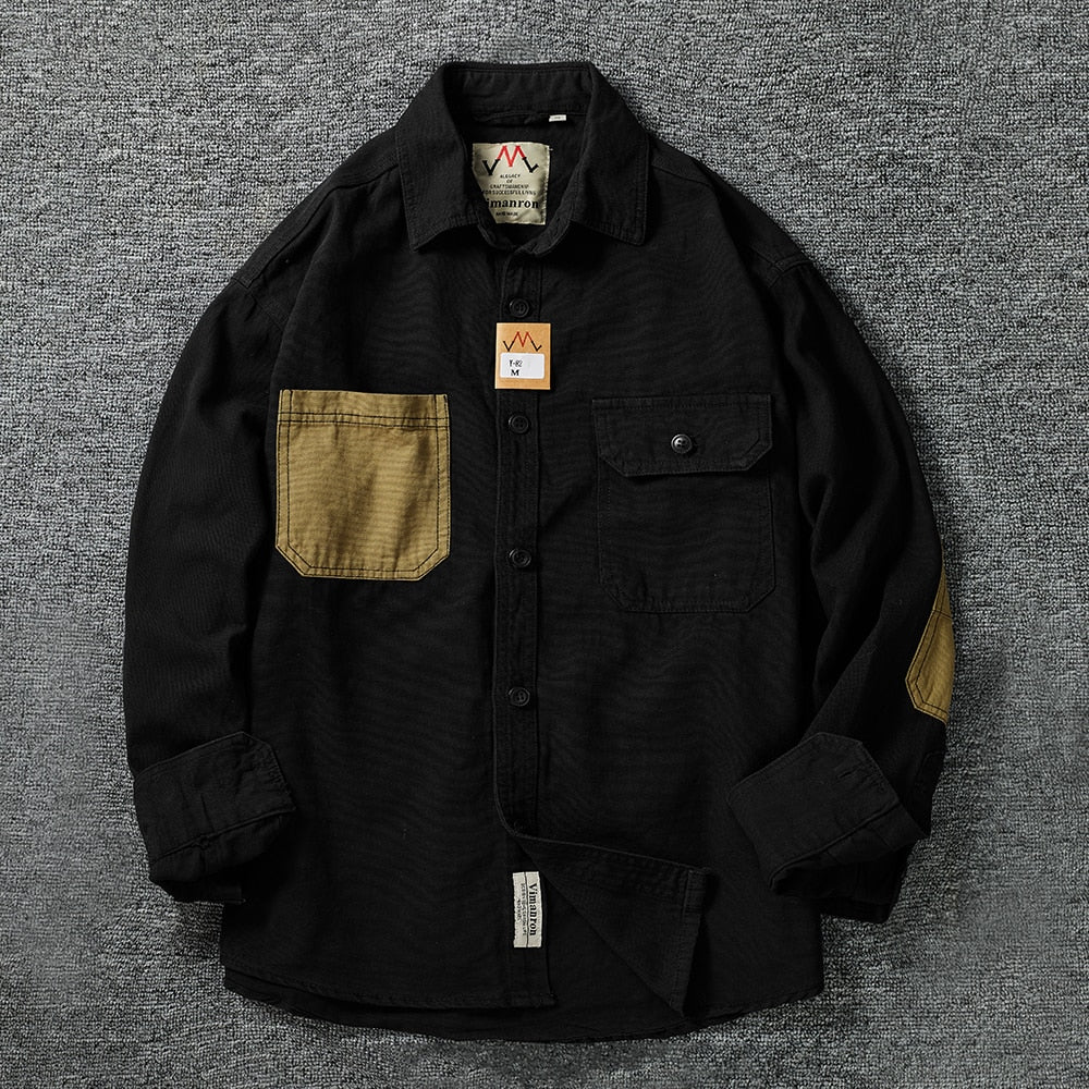 Men cotton long sleeve shirt