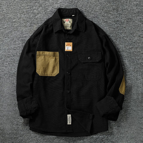 Men cotton long sleeve shirt
