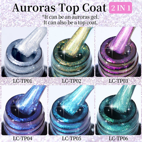7ML Aurora Top Coat Sparking Aurora Gel Nail Polish