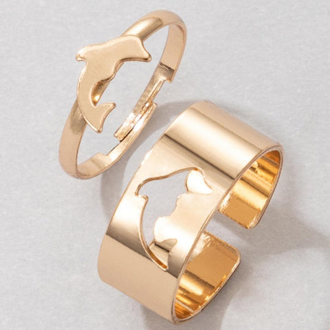 1/2 Pcs Couple Ring Fashion Women Men