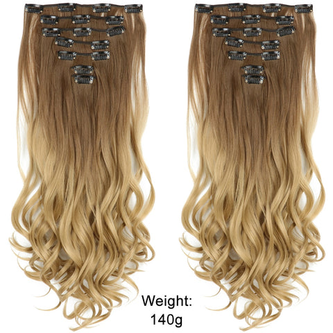 New Long Straight Clip In Hairpiece Hair Extensions
