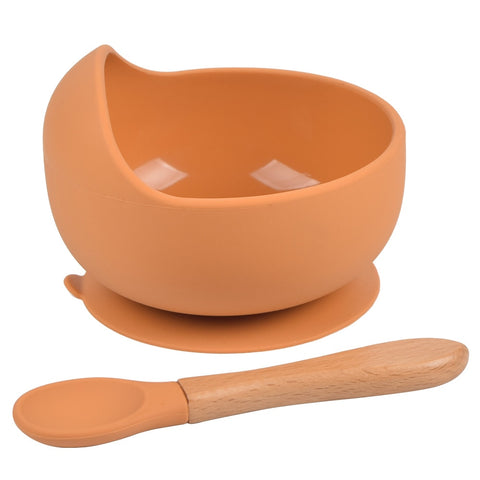 Baby Silicone Feeding Bowl With Spoon