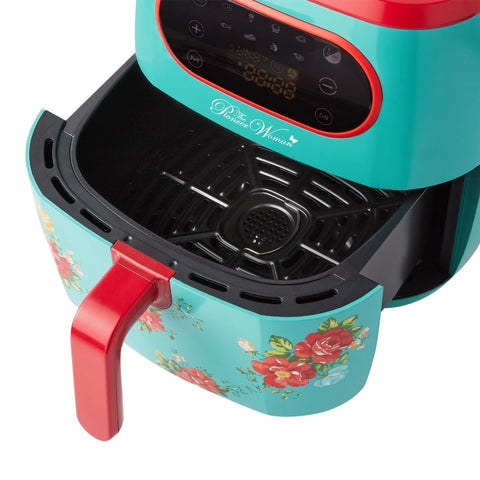 Vintage Floral 6.3 Quart Air Fryer with LED Screen, 13.46"