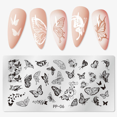 New Square Round Nail Stamping Plates