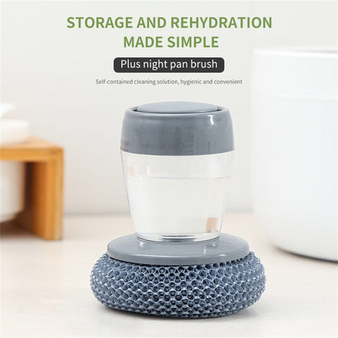 Kitchen Dispensing Dishwashing Scrubber Brush