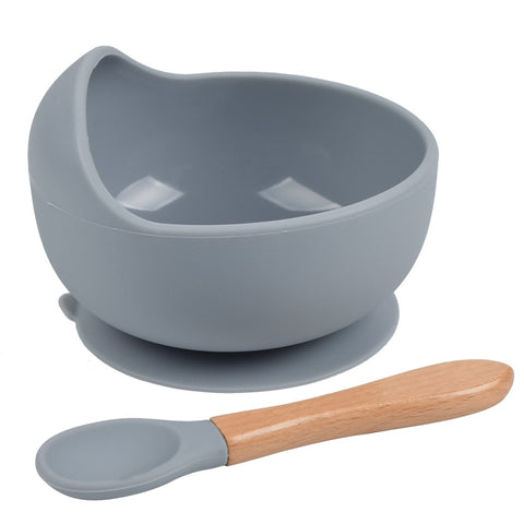 Baby Silicone Feeding Bowl With Spoon