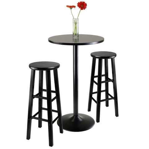 Winsome Wood Obsidian 3-Pc Pub Set