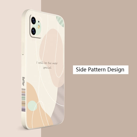 New Cartoon Flower Square Silicone Case