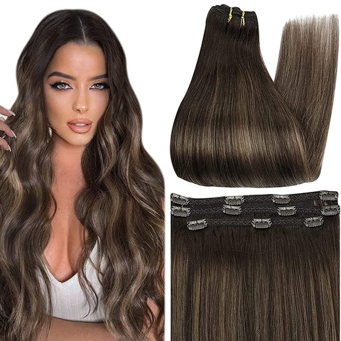 New Full Shine 50 Grams Clip in Hair Extensions
