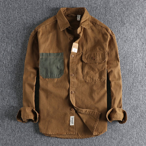 Men cotton long sleeve shirt