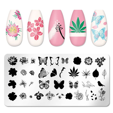 New Square Round Nail Stamping Plates