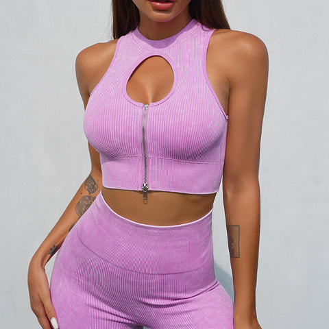 Women Monica Sexy Round Neck Yoga Sports Bra