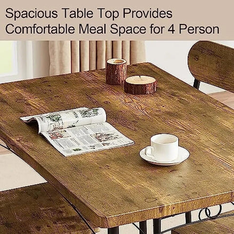 Dining Table Set 5 Piece Dinette with Chairs
