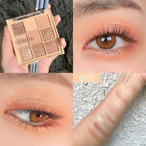 New 9 Colors Glitter Eyeshadow