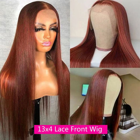 New Reddish Brown Hd Lace Wig