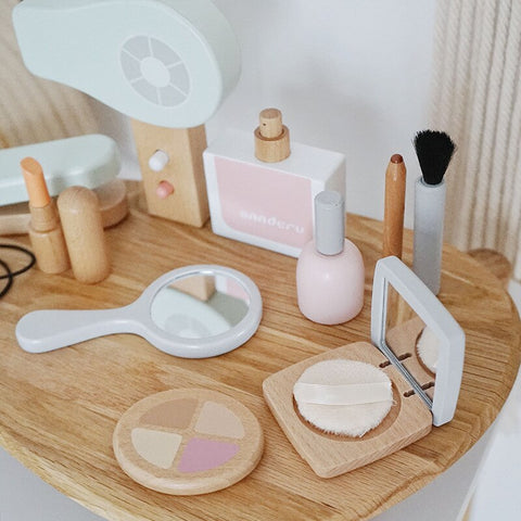 NEW Children Wooden Simulation Makeup Toy Set