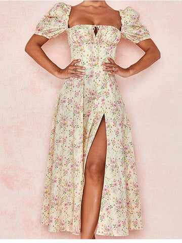 Women Floral Print Long Dress