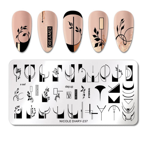 New Flower Stripe Design Stamping Plates