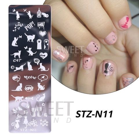 New Plam Tree Nail Stamping Plates