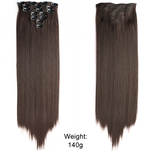 New Long Straight Clip In Hairpiece Hair Extensions