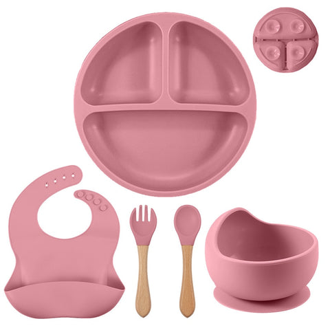 Baby Silicone Plate Spoon Set