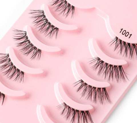 3/5 Pairs Faux Mink Lashes Reusable False Eyelashes
